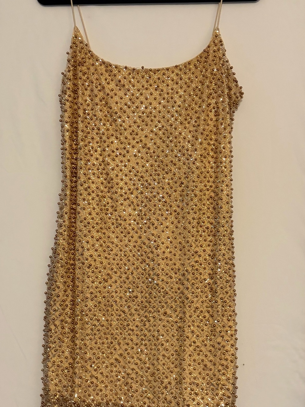 Oh Polly Gold Beaded Mini